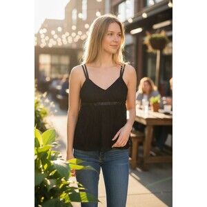 Y2K The Limited Top M Baby Doll Black Lace Witchy Fairy Grunge Goblin Nylon